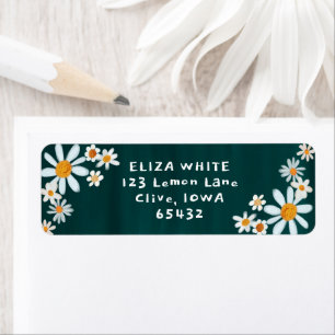 Cute Daisies Gouache Custom Return Address