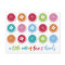 Cute Daisies In Colourful Fuzzy Dots Kids Birthday