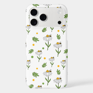 Cute Daisy and Bee Seamless Pattern