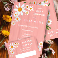 Cute Daisy Bouquet Handpainted Custom Baby Shower 
