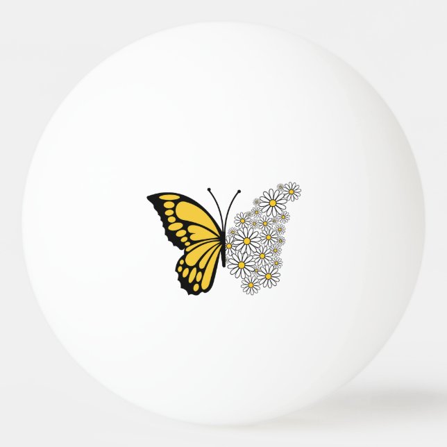 Cute Daisy Butterfly  Ping Pong Ball (Front)