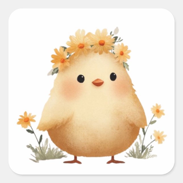 Cute Daisy Chick Sticker (Devant)