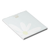 Cute Daisy Floral Personalized Notepad (Angled)