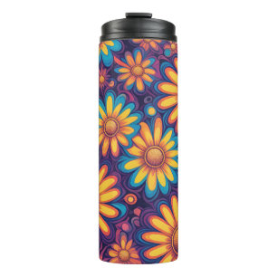 Cute Daisy Flower Botanical pattern school girly Thermal Tumbler