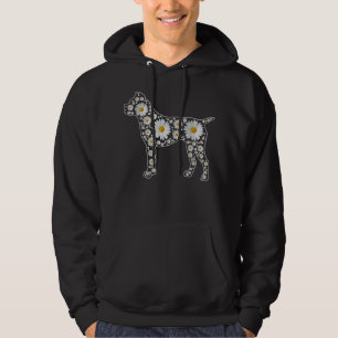 Cute Daisy Flower Boxer Dog Funny Boxer Mom Dad Hoodie