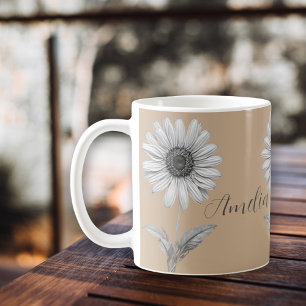 Cute Daisy Flower Customizable Coffee Mug