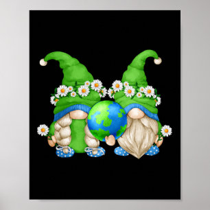 Cute Daisy Flower Hippie Couple For Mom And Dad Ea Poster