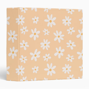 Cute Daisy Flower Pattern Binder