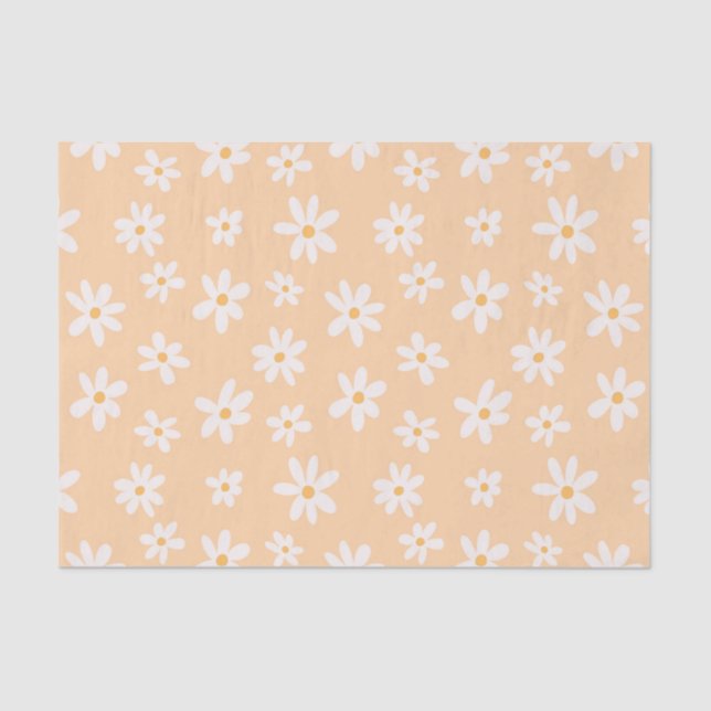 Cute Daisy Flower Pattern Tissue Paper (Front)