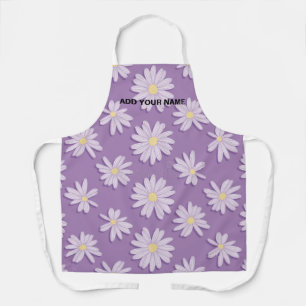 Cute Daisy Flower Print Kitchen Apron