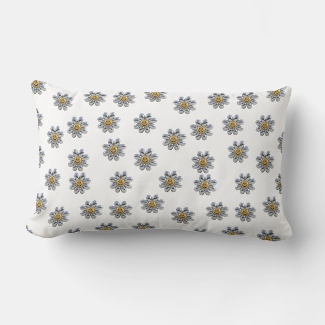 Cute Daisy Flower Seamless Pattern  Lumbar Pillow (Front)