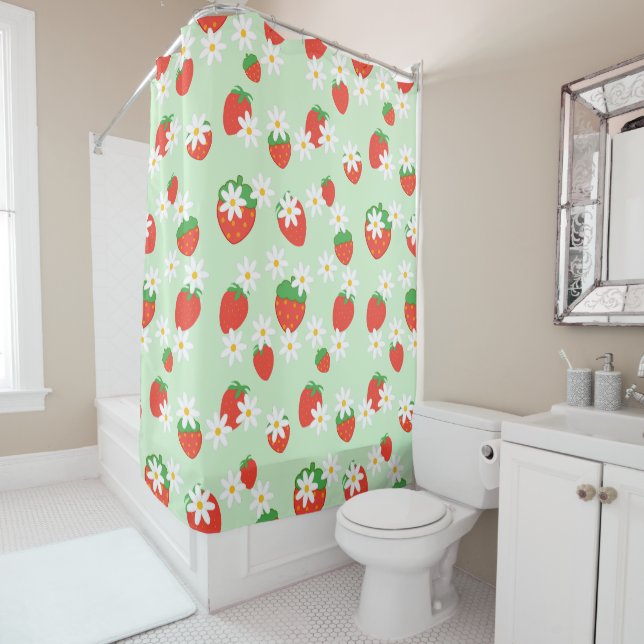 Cute Daisy Flower strawberry Christmas Pattern  (In Situ)