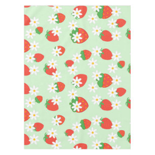 Cute Daisy Flower strawberry Christmas Pattern  Tablecloth