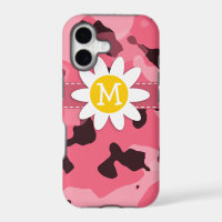 Cute Daisy on Brink Pink Camo; Camouflage