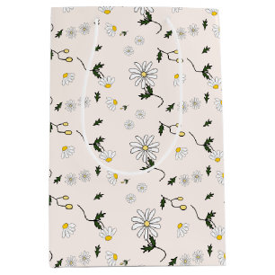 Cute Daisy Pattern Medium Gift Bag