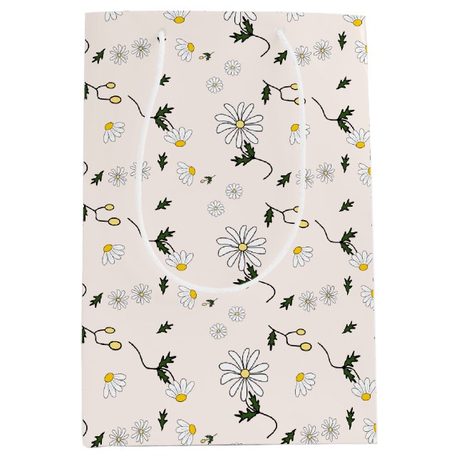 Cute Daisy Pattern Medium Gift Bag (Front)