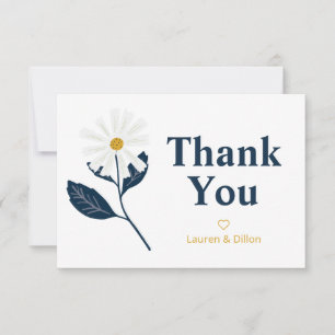 Cute Daisy Personalized Thank You Card