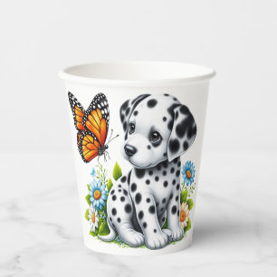 Cute Dalmatian/Butterfly friends Paper Cups