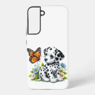 Cute Dalmatian/Butterfly friends Samsung Galaxy Case