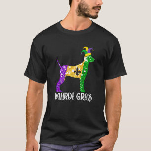 Cute Dalmatian Dog Lover Mardi Gras Party Jester M T-Shirt