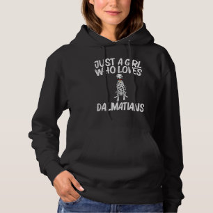 Cute Dalmatian For Girls Kids Pet Dog Dalmatian   Hoodie