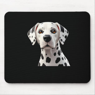 Cute Dalmatian Hear 3d - Animals World Sticker Mouse Pad