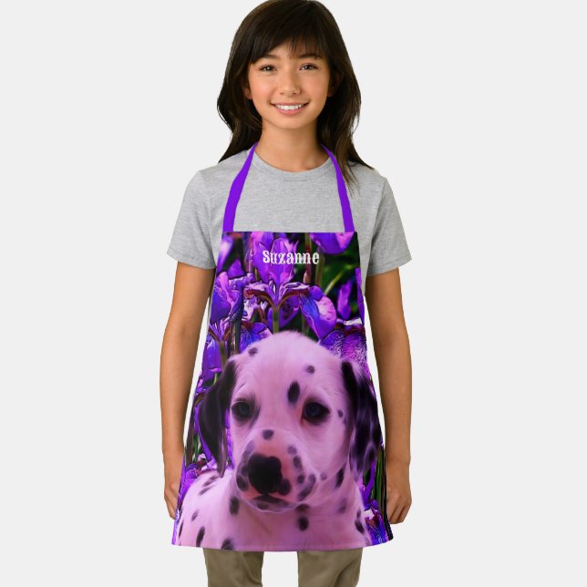 Cute Dalmatian Puppy Dog Personalized Apron (Insitu)