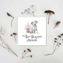 Cute Dalmatian puppy with rattle quote be brave