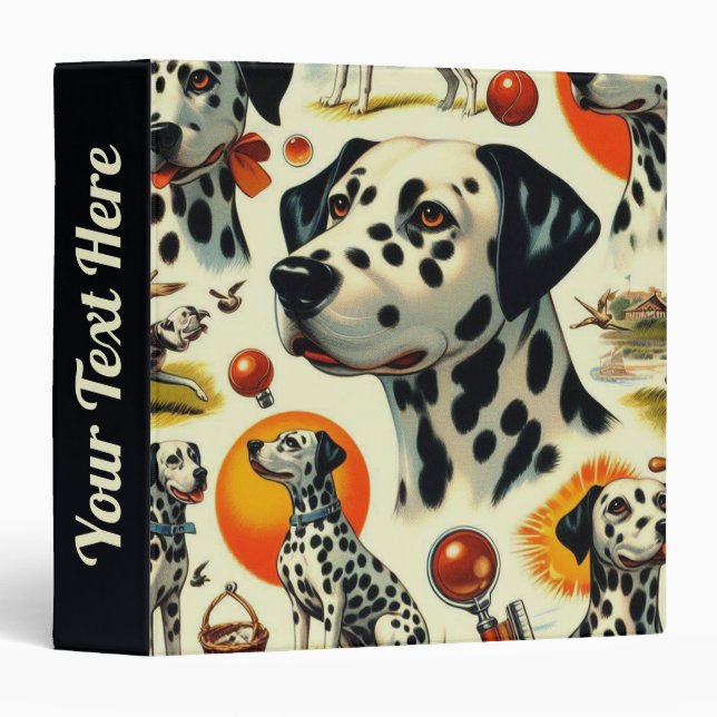 Cute Dalmatian Seamless Binder (Front/Spine)