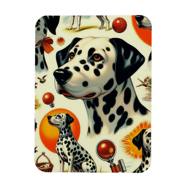 Cute Dalmatian Seamless Magnet (Vertical)