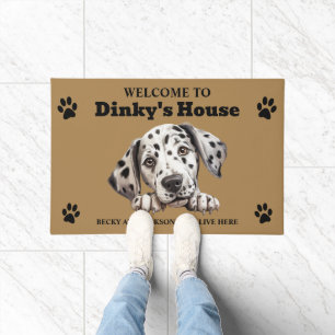 Cute Dalmation Dog Doormat