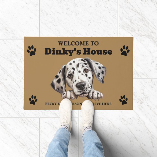 Cute Dalmation Dog Doormat (Indoor)