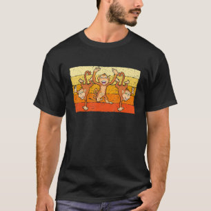 Cute Dance Monkey Adult    Wild Animal   T-Shirt