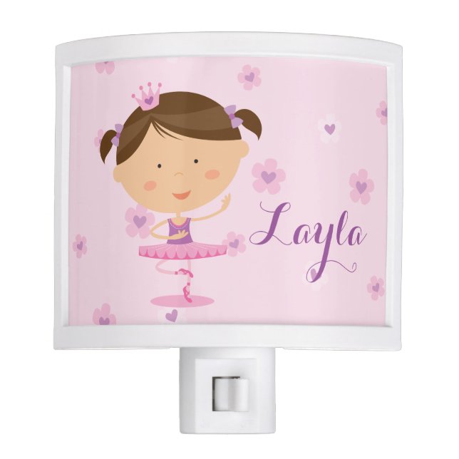 Cute Dancer Ballerina Girl Night Light (Front)