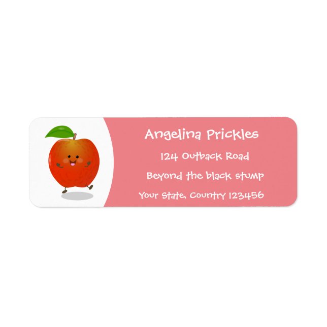 Cute dancing apple cartoon illustration (Front)