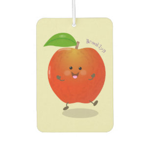 Cute dancing apple cartoon illustration air freshener