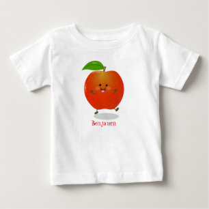 Cute dancing apple cartoon illustration baby T-Shirt