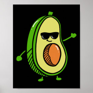 Cute Dancing Avocado - Guacamole Avocado Graphics  Poster