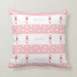 Cute dancing ballerinas throw pillow<br><div class="desc">Cute dancing ballerinas pattern.</div>