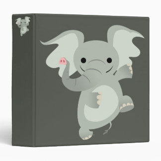 Cute Dancing Cartoon Elephant Binder