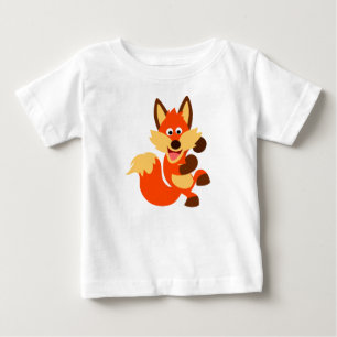 Cute Dancing Cartoon Fox Baby T-Shirt