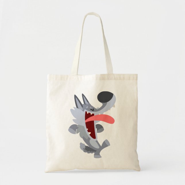 Cute Dancing Cartoon Wolf Bag (Front)