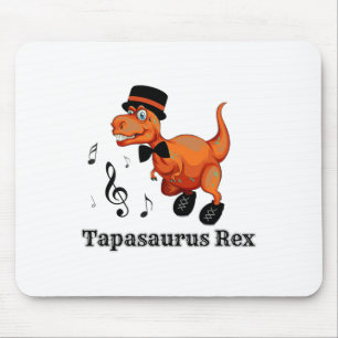 Cute Dancing Dinosaur Tap Dance Gift - Tapasaurus Mouse Pad