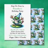 Cute Dancing Frog Boy's Birthday Party
