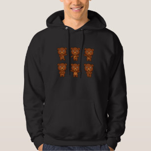 Cute Dancing Grizzly Bear Lover Women Men Grizzly Hoodie