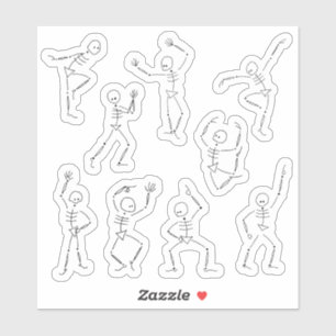 Cute Dancing Halloween Skeletons