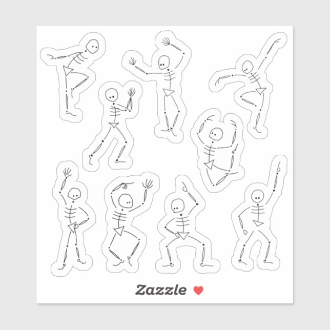 Cute Dancing Halloween Skeletons (Sheet)