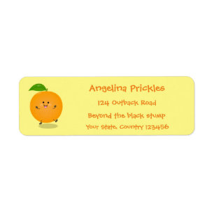 Cute dancing orange citrus fruit