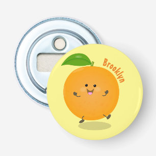 Cute dancing orange citrus fruit bottle opener
