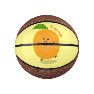 Cute dancing orange citrus fruit mini basketball